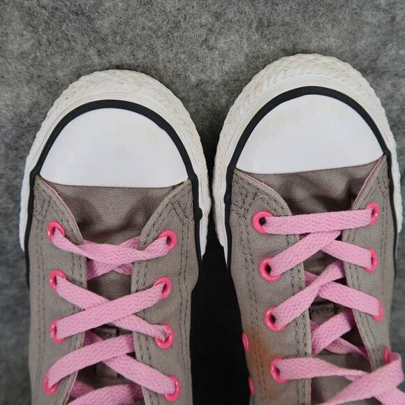 Converse Shoes Kids 1 Sneakers Double Tongue Chuck Taylor All Star Pink Gray Low - Picture 9 of 14
